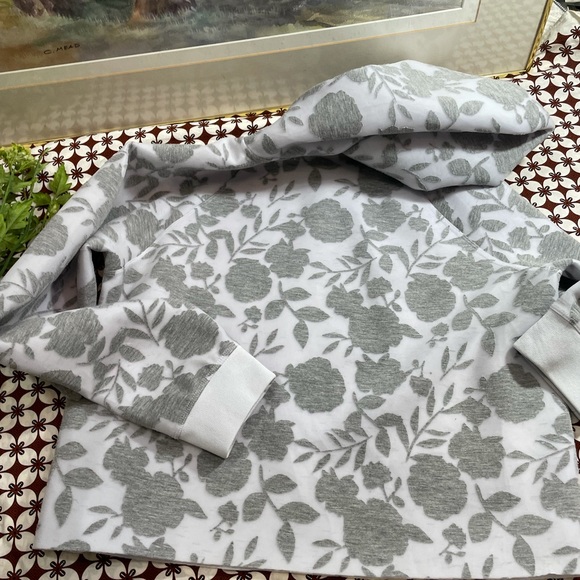 Grey Floral Hoodie - Picture 6 of 11